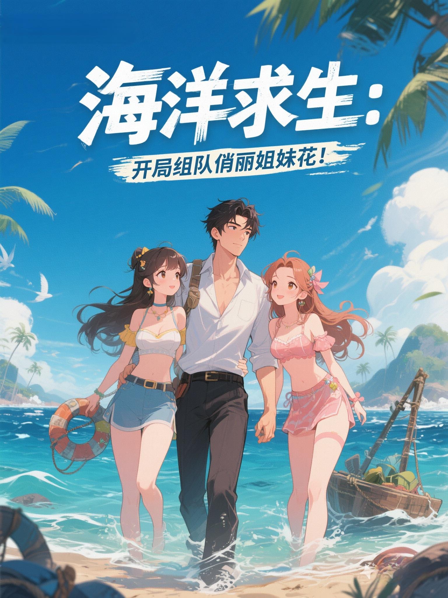 海洋求生：开局组队俏丽姐妹花！